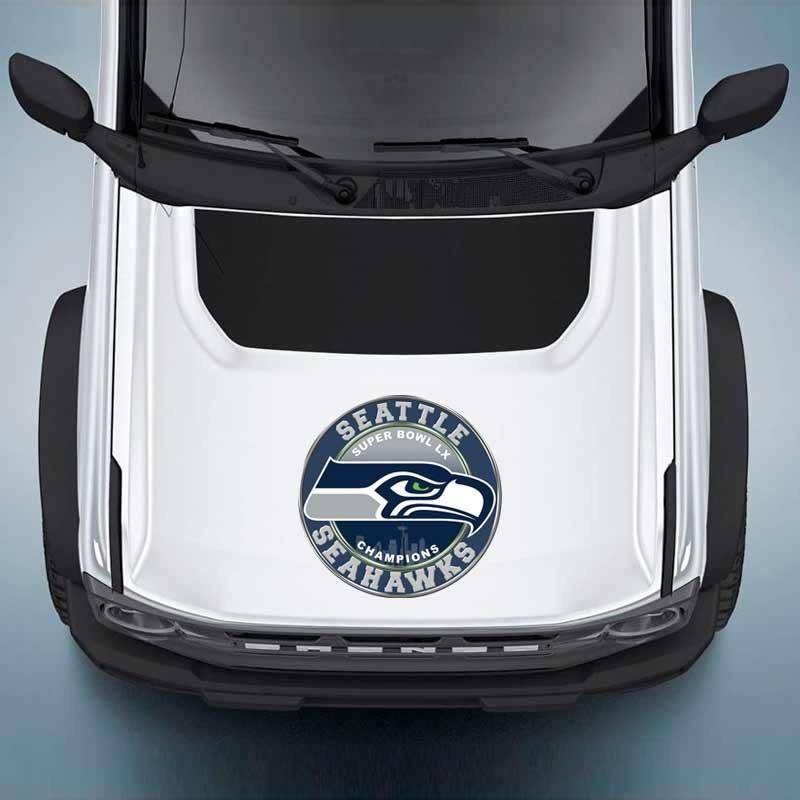 Seahawks Football Decal Super Bowl 2026 Sticker for 12th Man Seattle Fans
