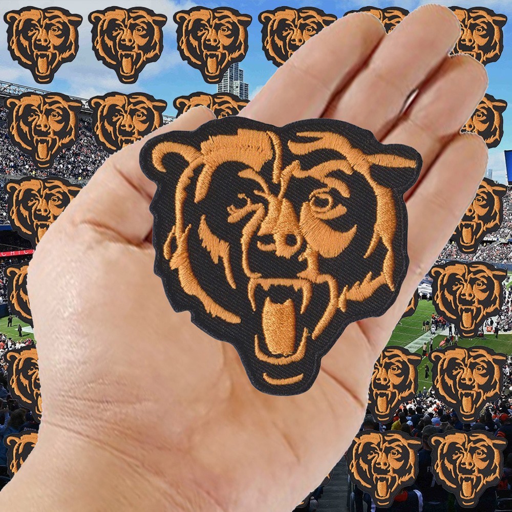 Wholesale Chicago Bears Football Logo Size 3.2 in x 3.0 in Sew Iron on Patches