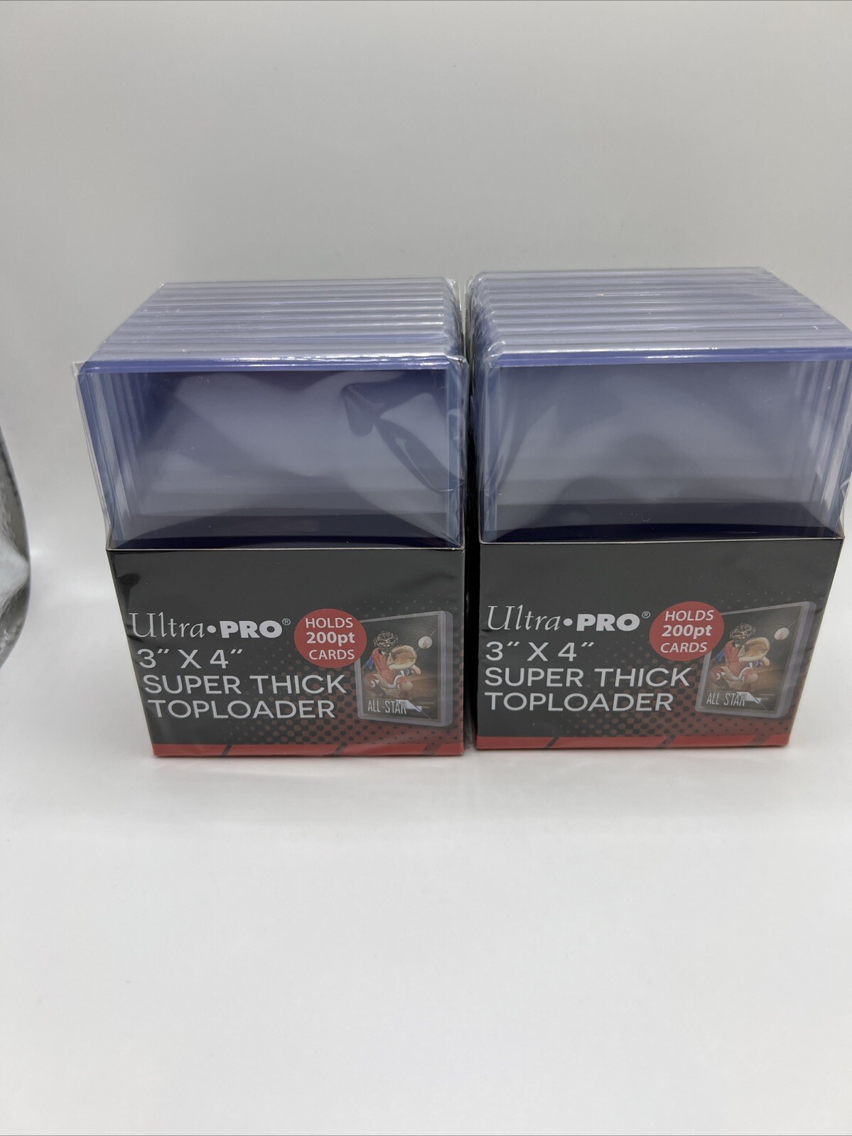 Ultra Pro 3X4 Super Thick Toploaders 2 Packs of 10 for up to 200pt Cards