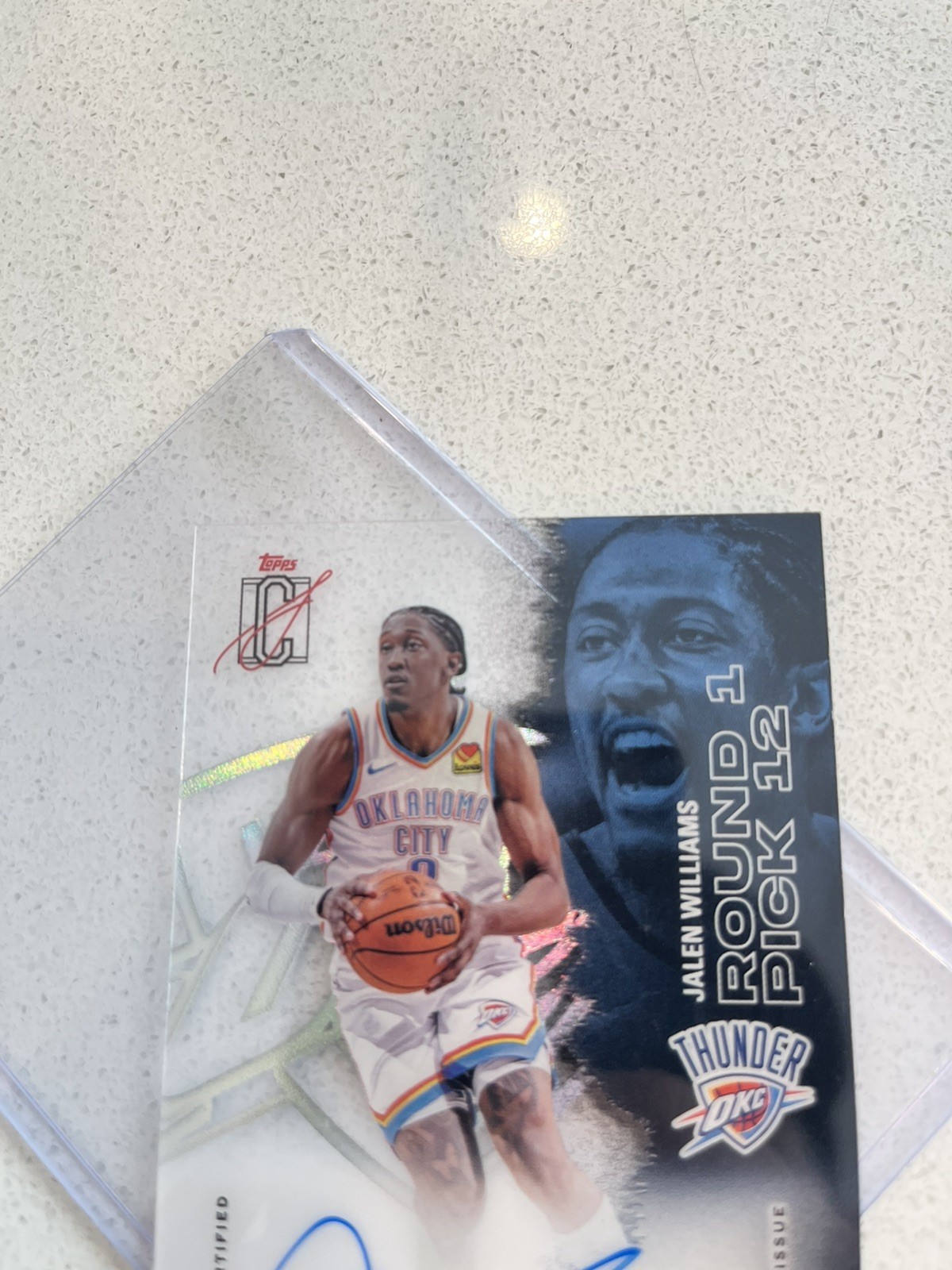 Topps Signature Class 2025 Jalen Williams CCA-JW Crystal Clear Auto OKC Thunder