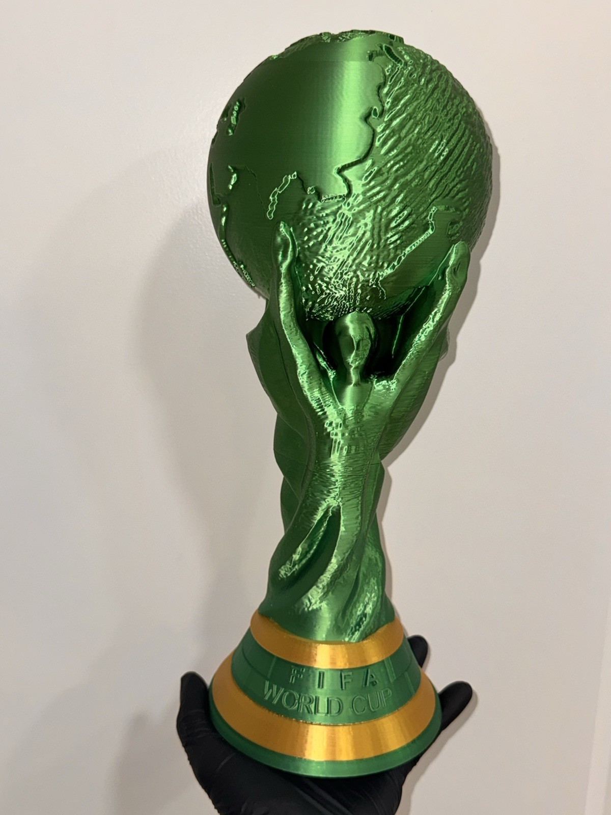 Green FIFA World Cup Trophy Replica 14.5” Limited Edition 3D Printed PLA Tiktok