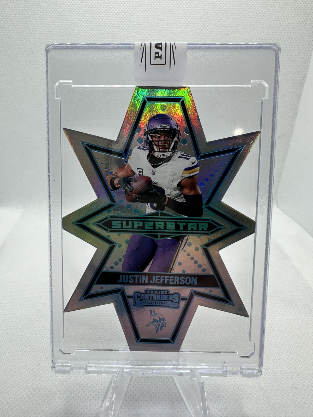2024 Panini Contenders Justin Jefferson Superstar Die-Cuts #6 Vikings in mag
