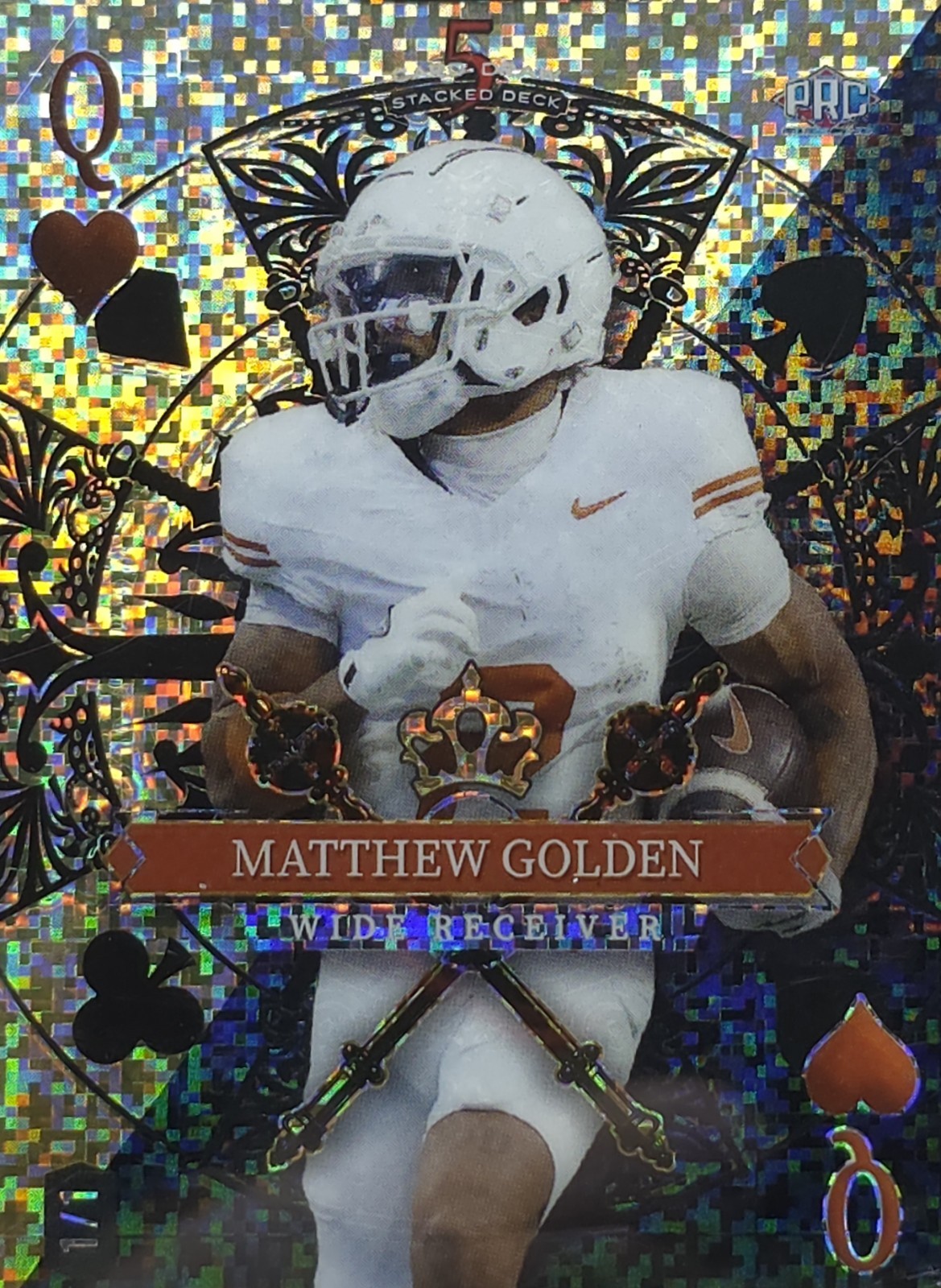 Matthew Golden 2024 Wild Card 1/1 Black Gold Diagonal Mini Box Green Bay Packers