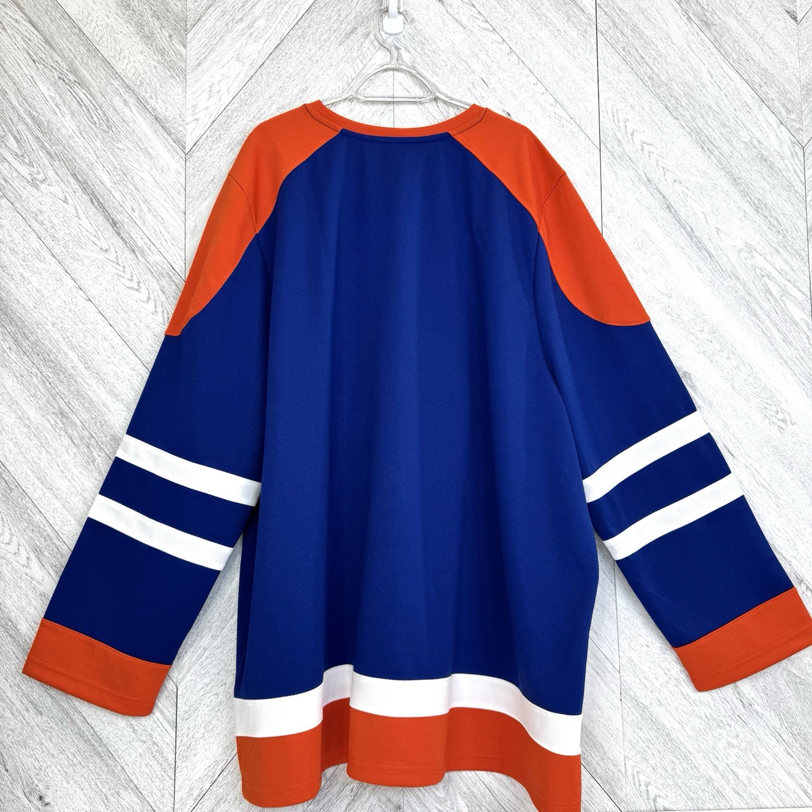 NWT Edmonton Oilers NHL Hockey Jersey Mens XXL 2XL Blue Home Blank
