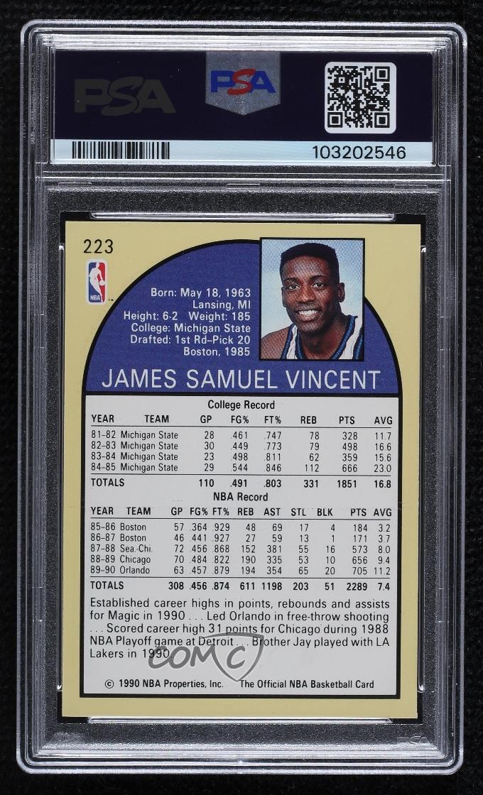 1990-91 NBA Hoops Michael Jordan Sam Vincent ( Wearing #12 Jersey) #223 HOF 1sr2
