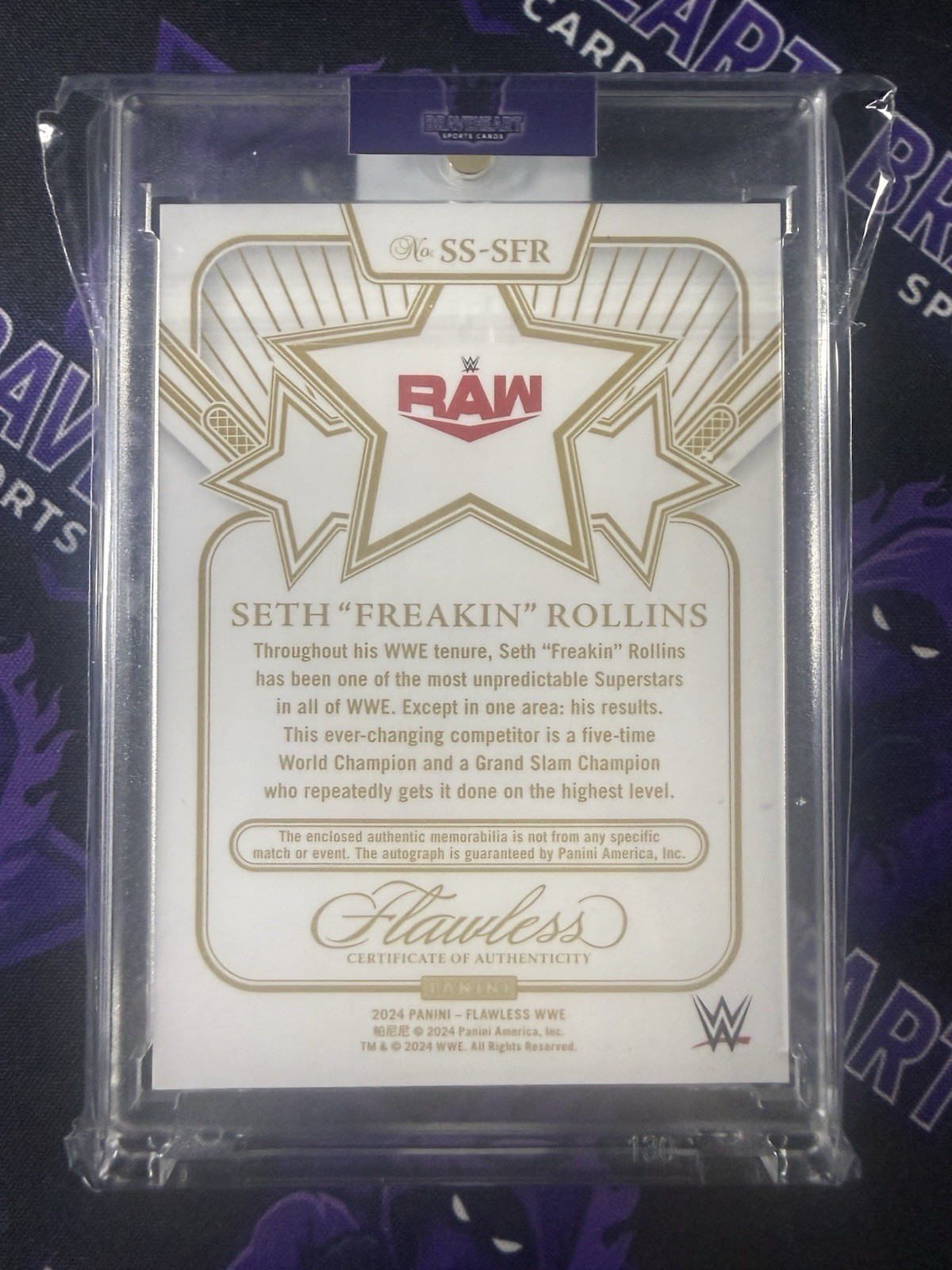 2024 Panini Flawless WWE Seth Rollins Star Swatch Signatures #7/15