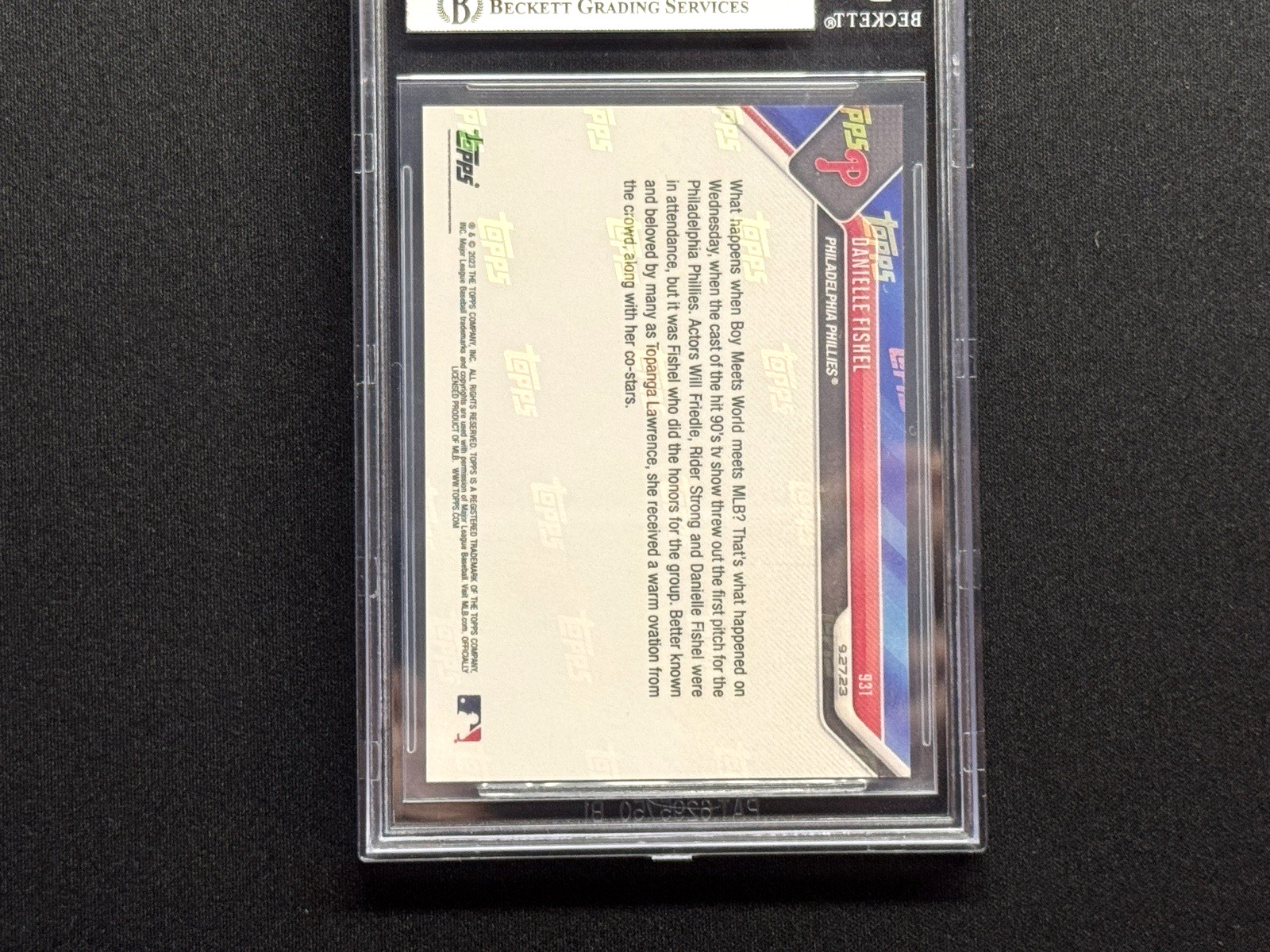 Danielle Fishel Signed Auto BECKETT BAS 2023 Topps Now #931 Boy Meets World