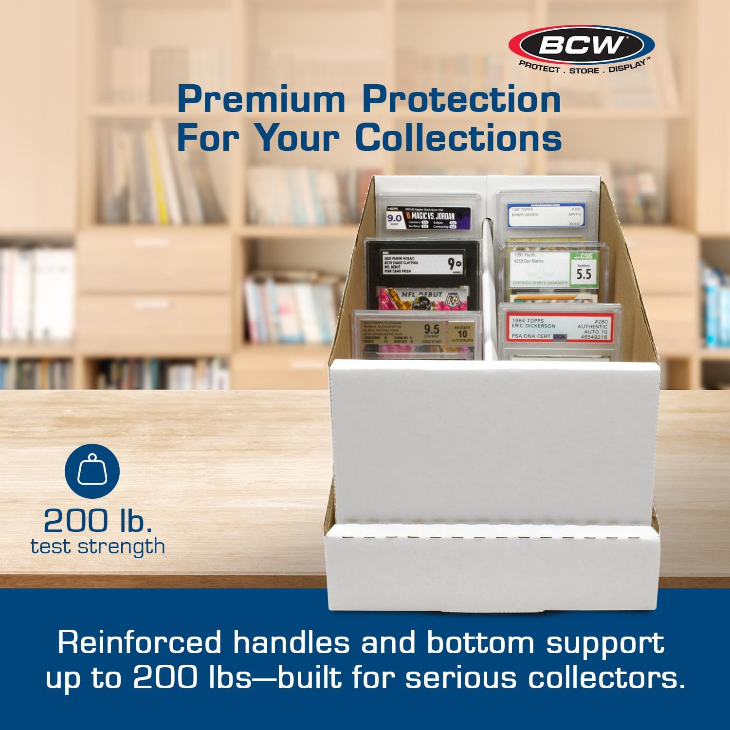 5Ct Graded Shoe Box for 300 Toploaders & 100 Graded Cards Storage