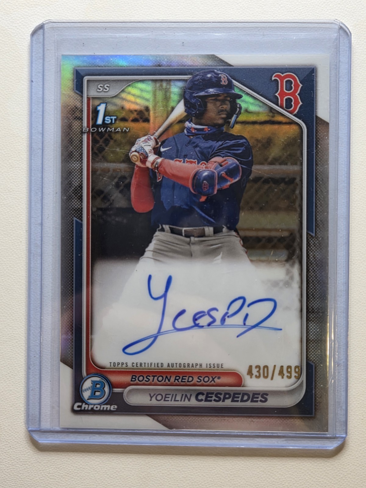 2024 Bowman Chrome 1st Refractor Auto /499 Yoeilin Cespedes