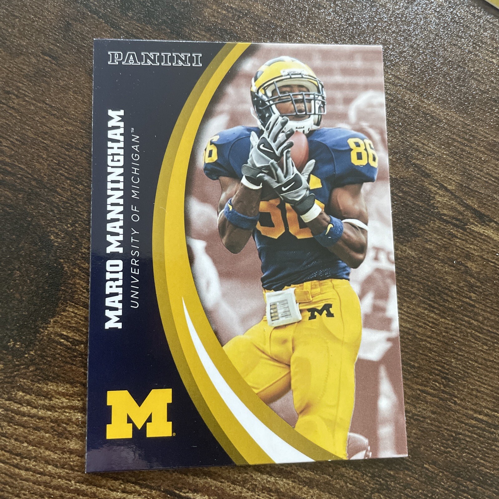 2015 Panini Mario Manningham University Of Michigan Wolverines #26 E280*