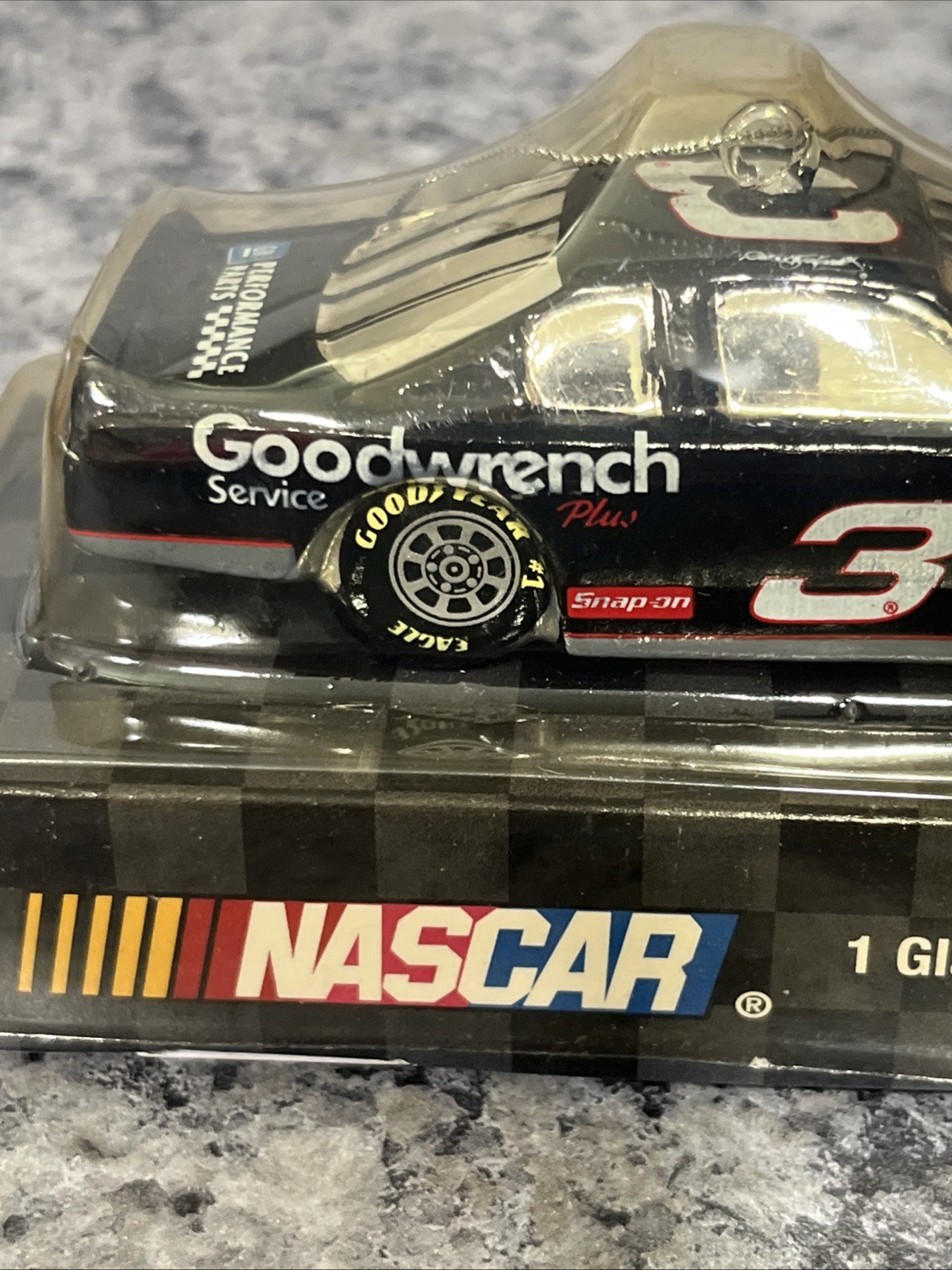 Dale Earnhardt Sr. #3 NASCAR GLASS Ornament Goodwrench 1/43 scale