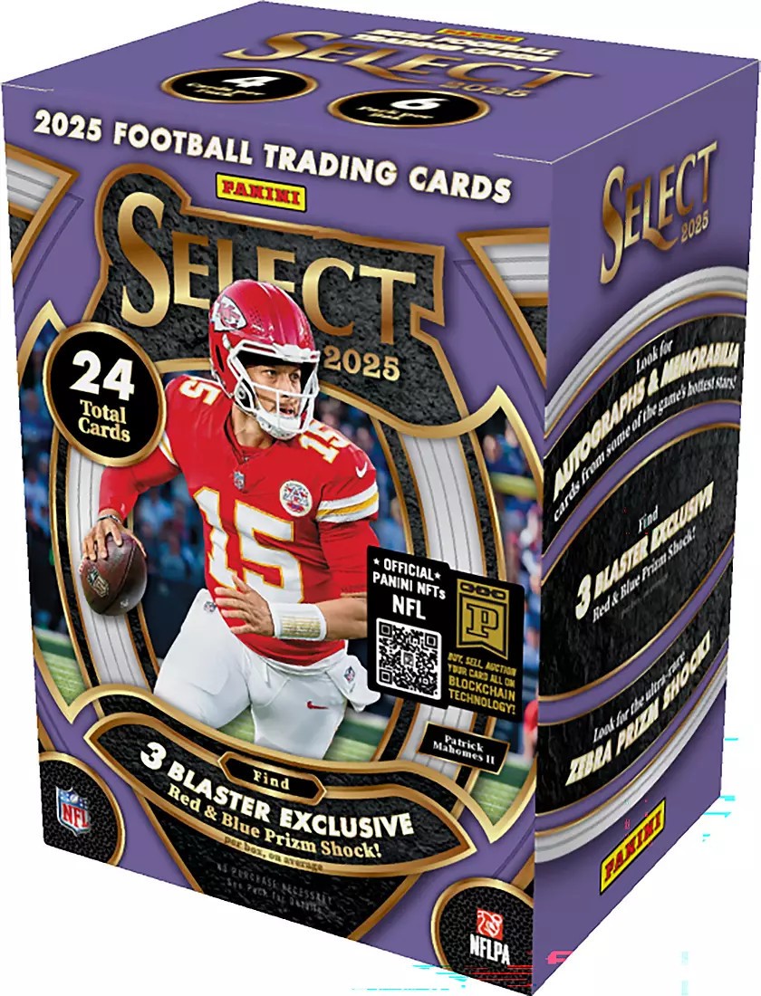 2025 Panini Select Football Blaster Box (Red & Blue Prizms) Case (20)