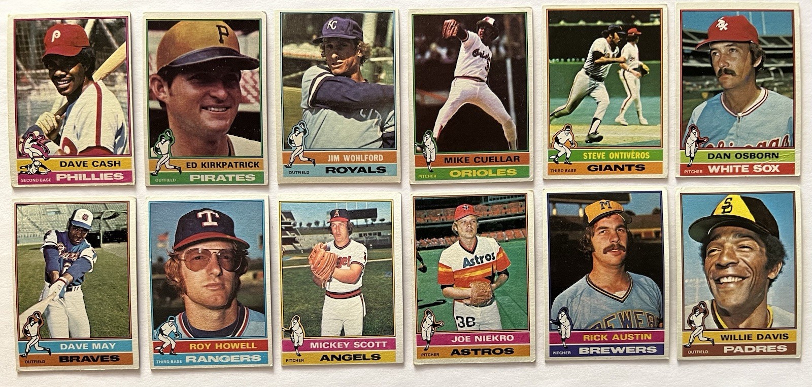 1976 Topps Lot 544 Assorted Cards