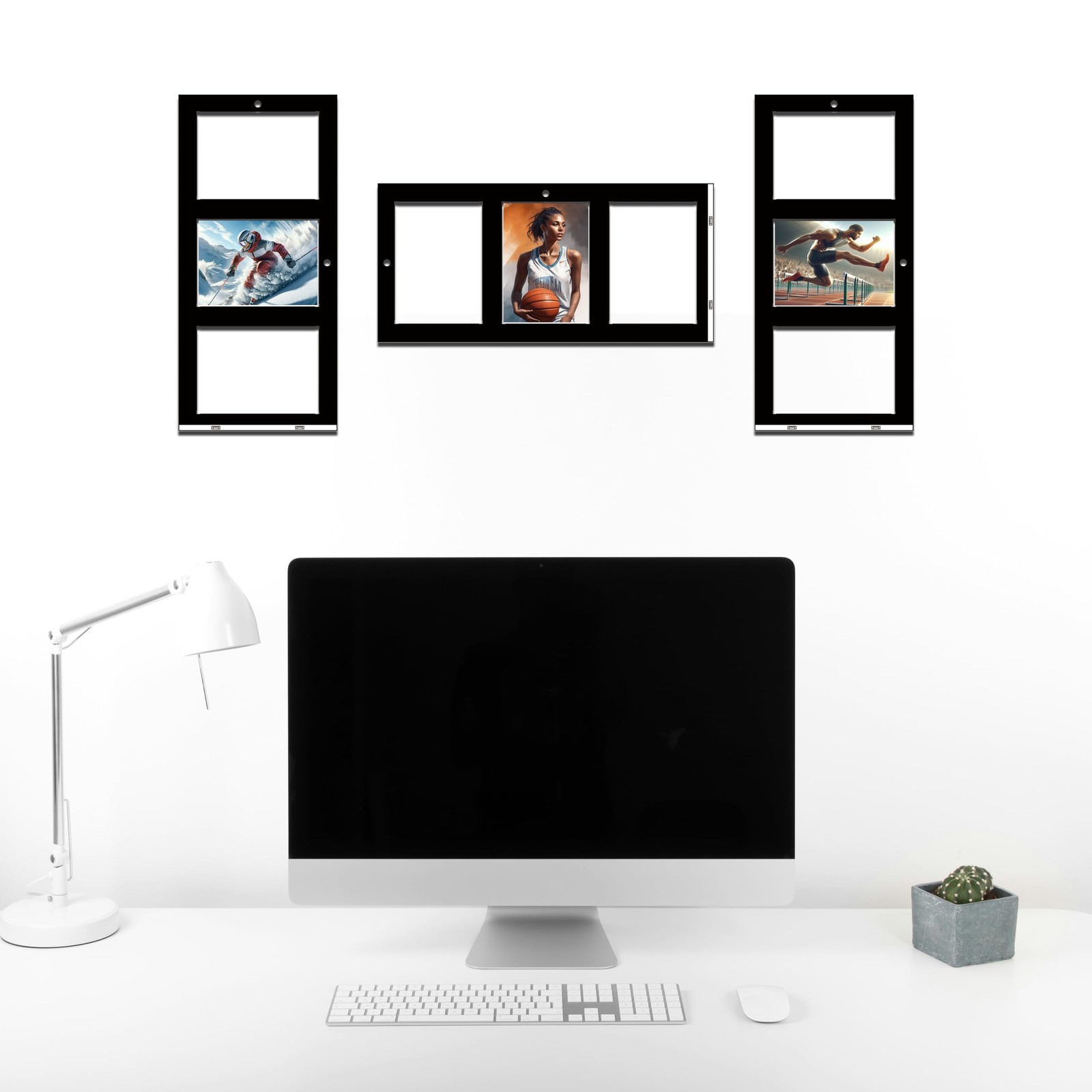 3-Card Black Border Magnetic Card-Holder – 5-Pack 35pt One Touch Card Cases w…