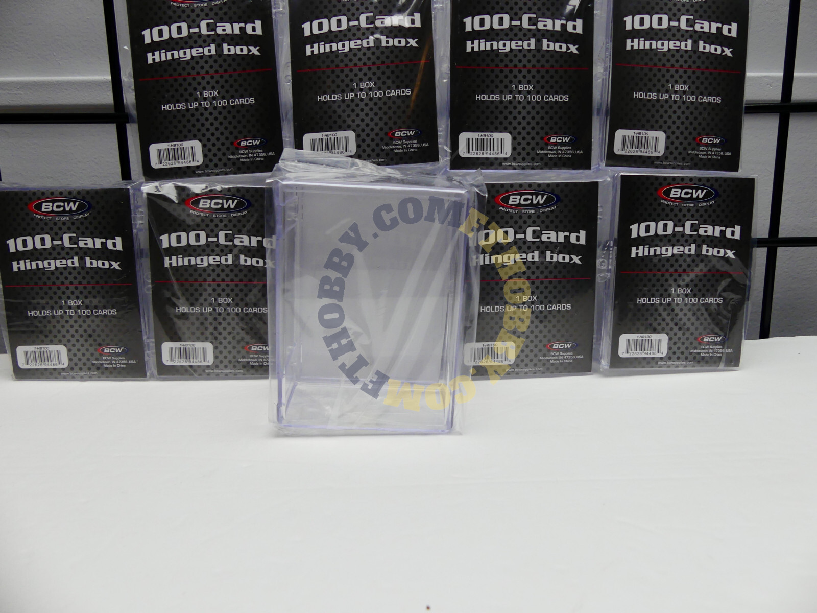 Lot of 10 BCW 100 Count Hinged Storage Case Boxes Sports Gaming