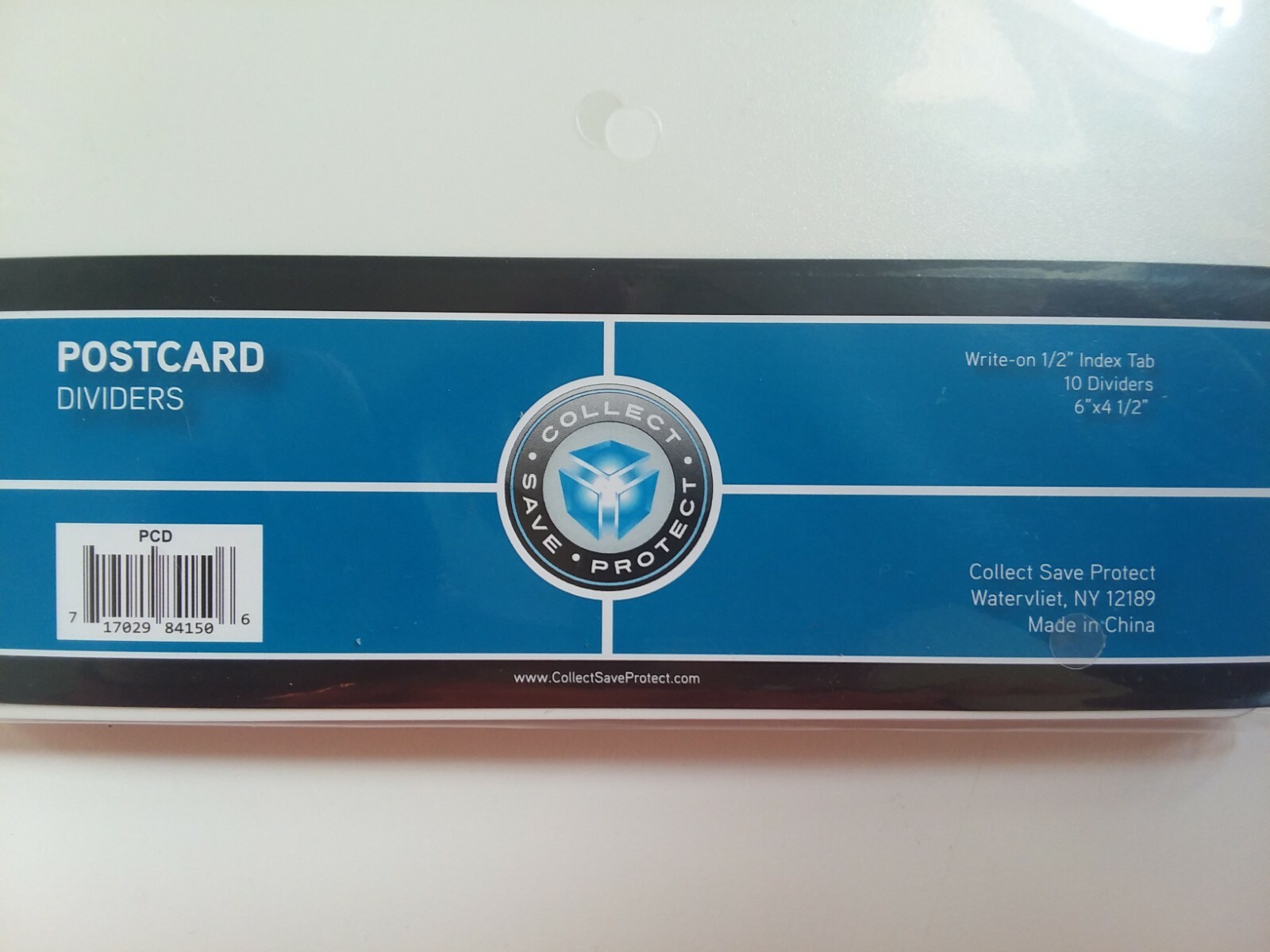 (50) CSP Postcard Dividers White 6″x4 1/2″ with 1/2″ tab Pkgs of 10 NIP