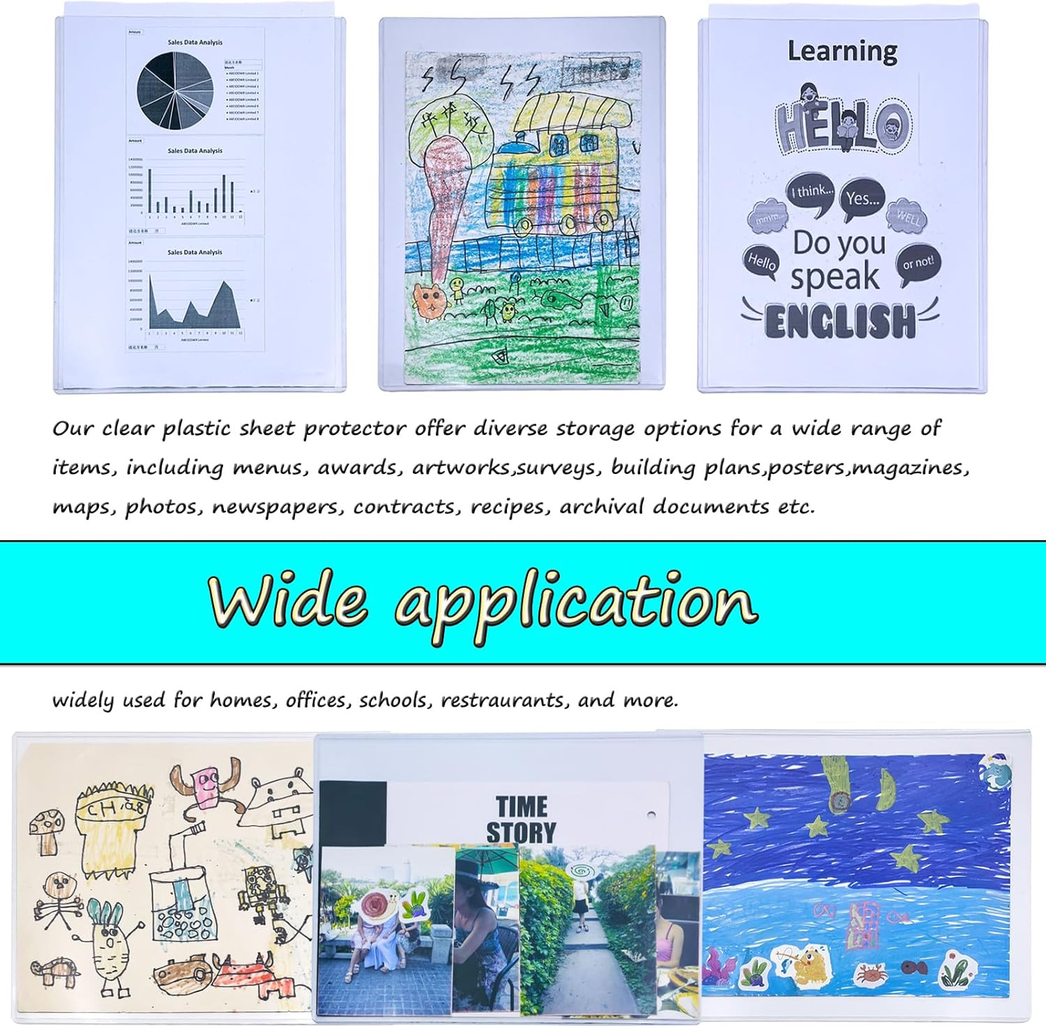 7 Pcs 8.5×11 Rigid Print Protectors Top Loaders Clear Plastic Page Protectors
