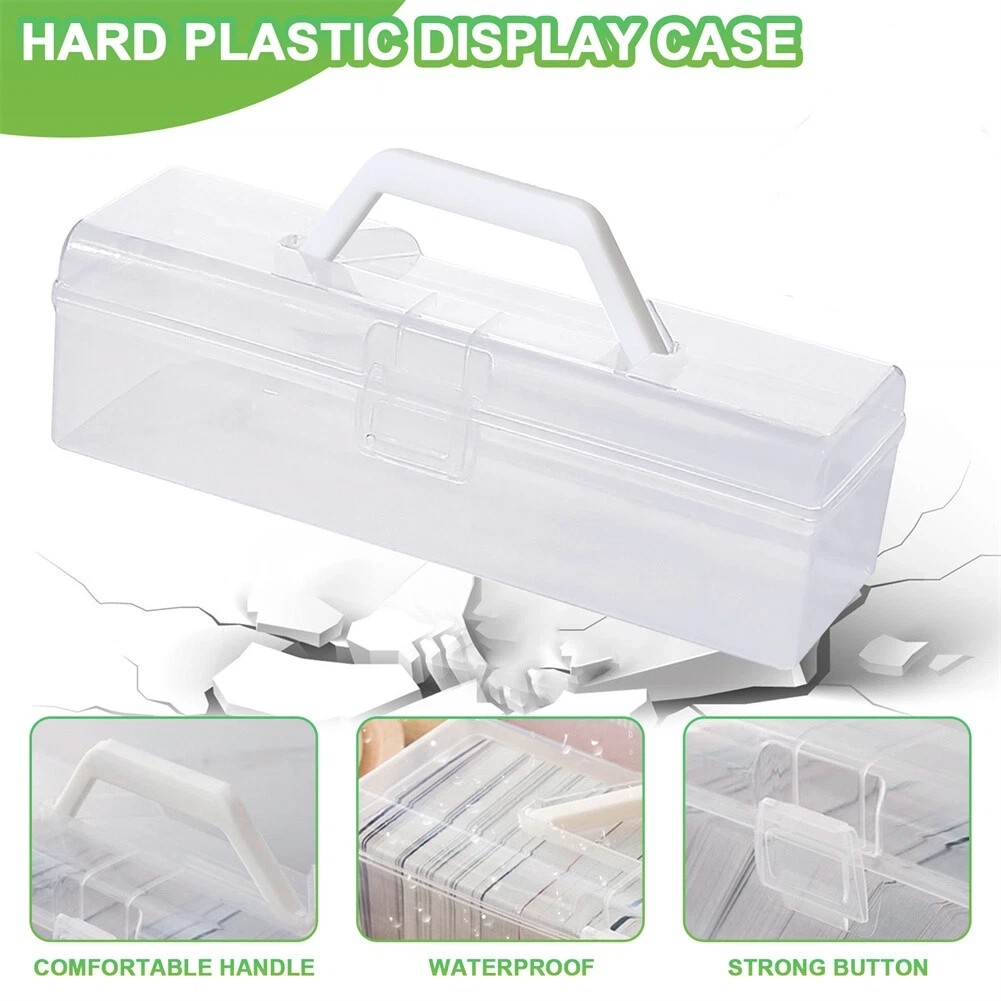 Storage Box Trading Card Clear Plastic, Playing Card Case Portable Collectibles
