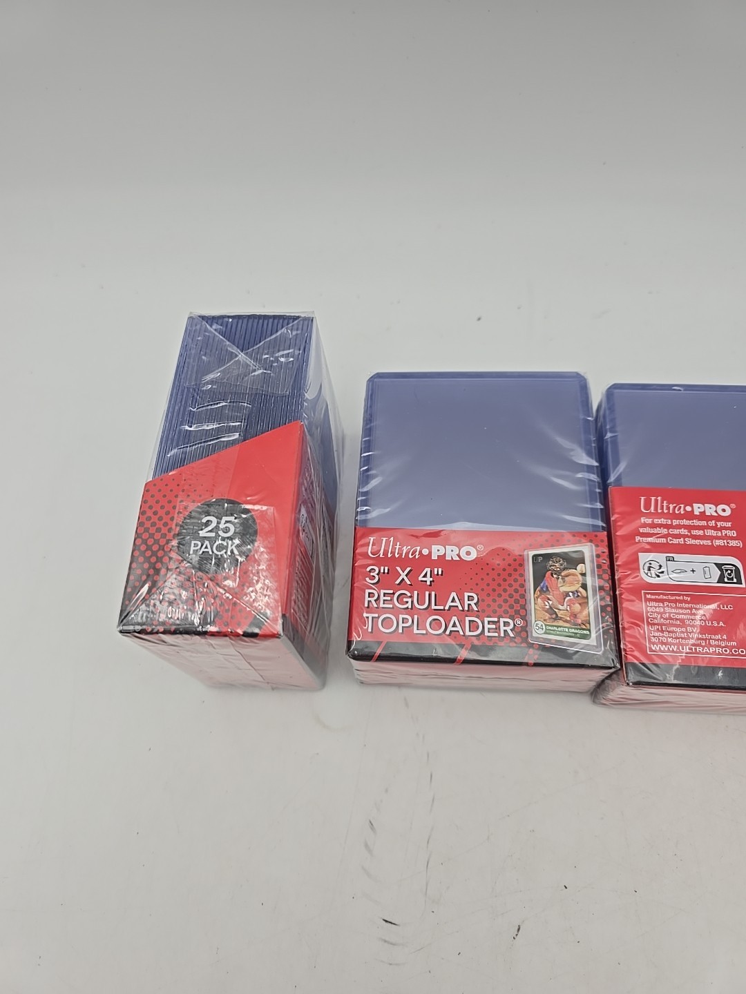 100 Ultra Pro 3×4 Regular Toploaders New Rigid Clear Standard Size Card Sleeves