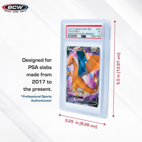 Graded Card Slab Bumpers – Clear | TPE Edge Protectors for PSA Slabs (2017–Curre