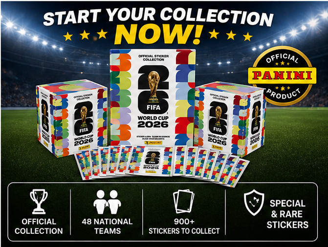 Panini FIFA World Cup 2026 HARDCOVER Album + 2 Boxes (100 Packs) SHIPS SAME DAY!