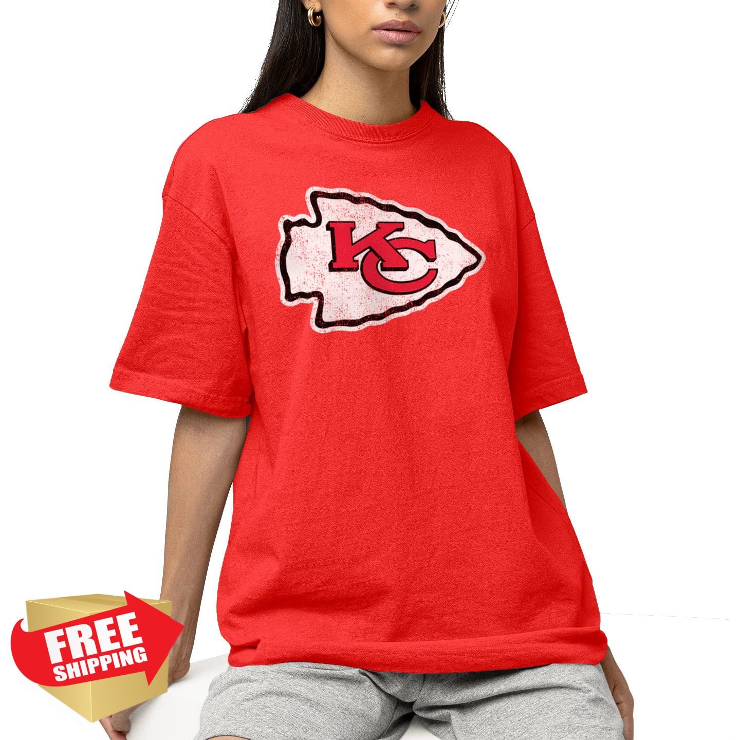 Hybrid Sports Kansas City Chiefs Red Size Small Tee