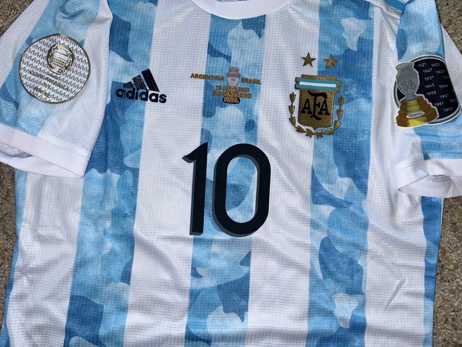 BNWT Argentina 2021 Copa America Final Player Issue #10 Messi shirt “US M”