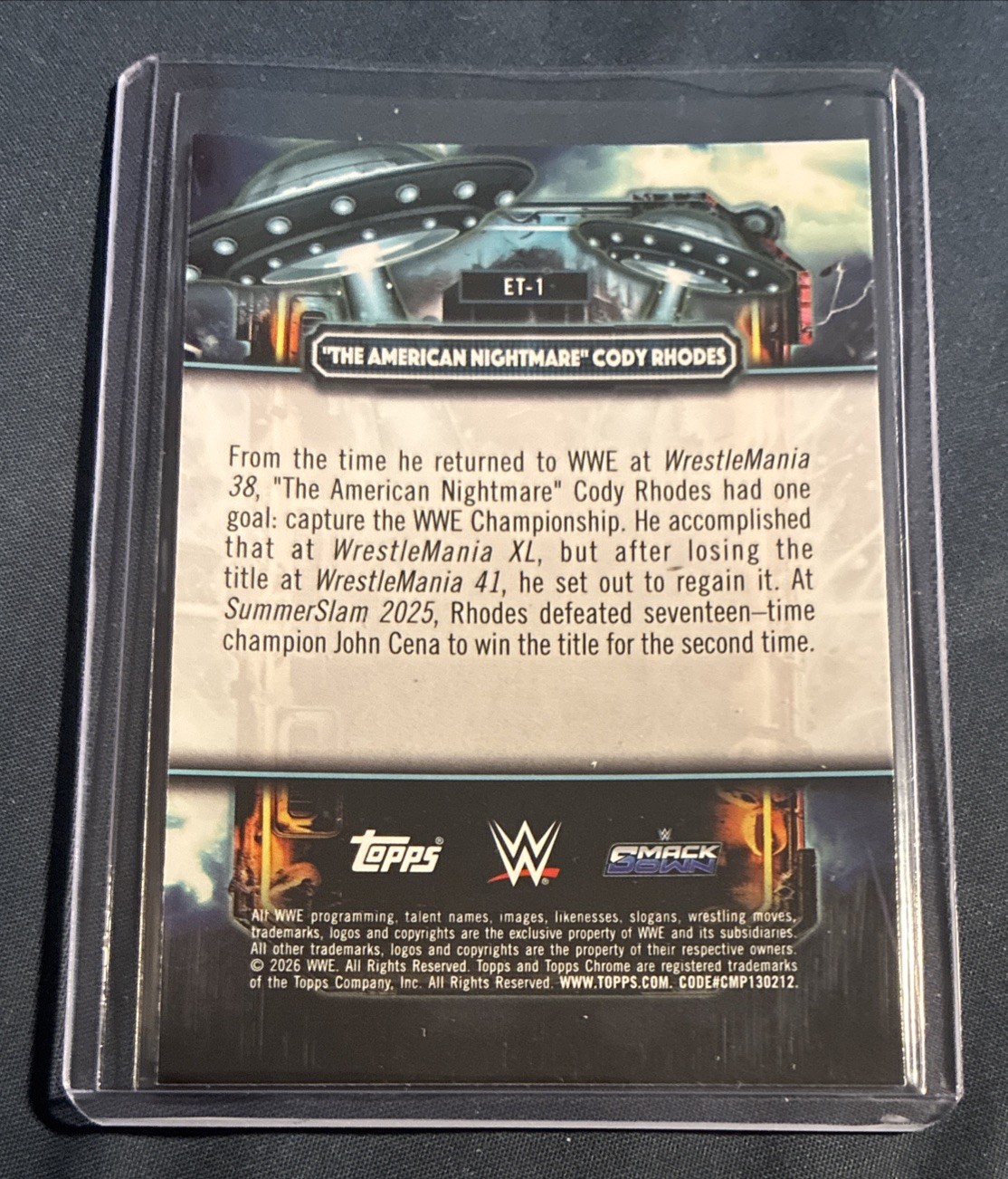 CODY RHODES Extraterrestrial Talents ET-1 2026 Topps Chrome Cosmic WWE