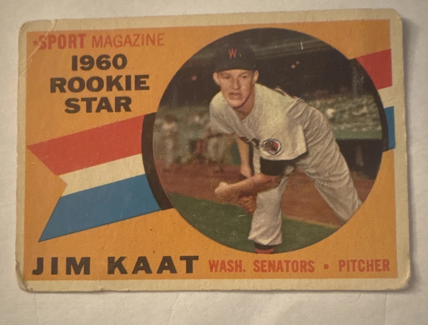 Topps 1960 Jim Kaat Washington Senators #136 Sport Magazine Rookie Star