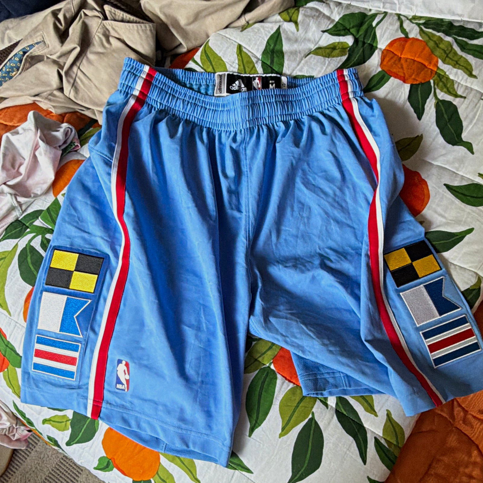 adidas Climacool NBA Los Angeles Clippers Basketball Shorts Size M Blue Red