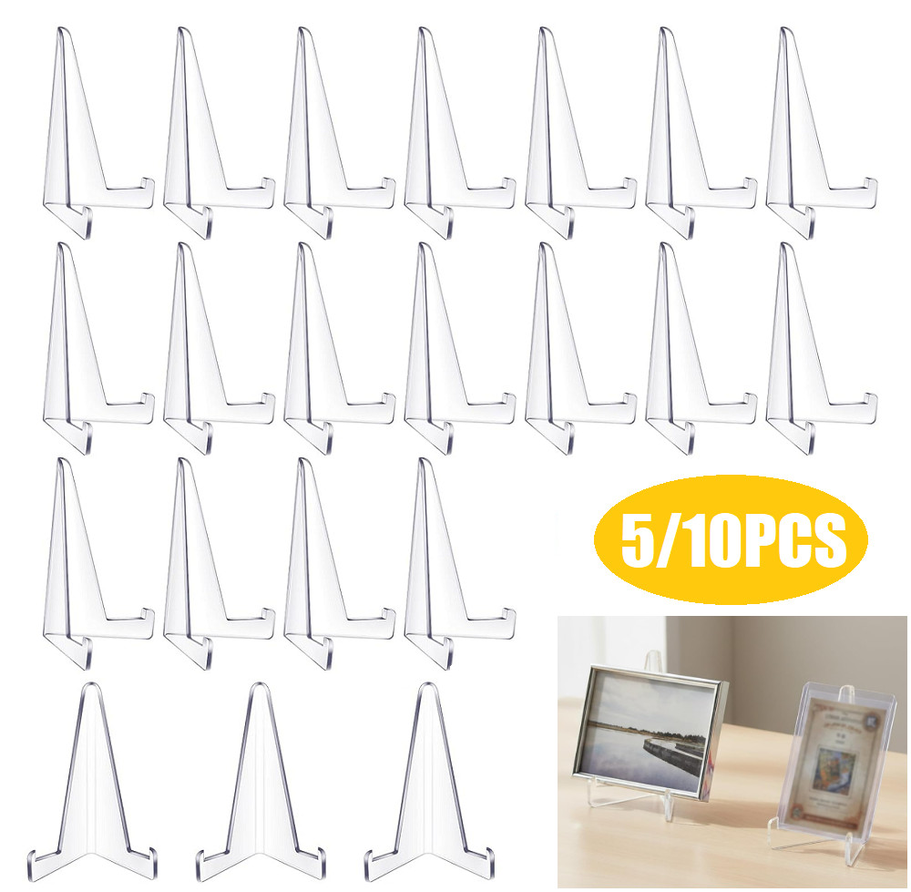 5/10x Plastic Card Display Stand, Super Hard Clear Display for Baseball, Sports