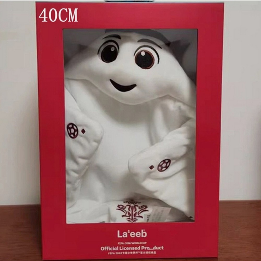 Qatar 2022 World Cup La’eeb Plush Doll Mascot with Box Collectible