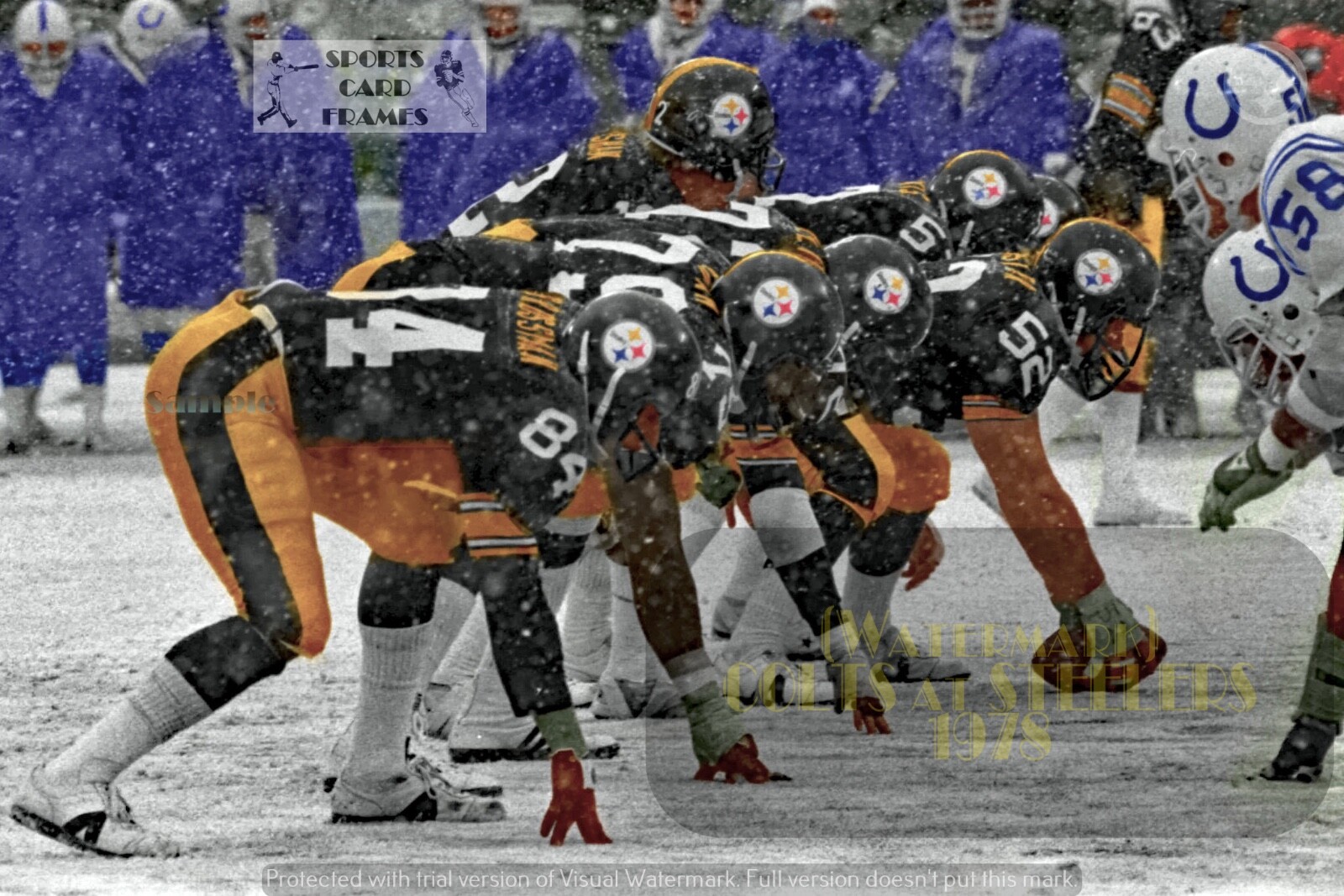 BALTIMORE COLTS at STEELERS 1978 PRINT (4 sizes)