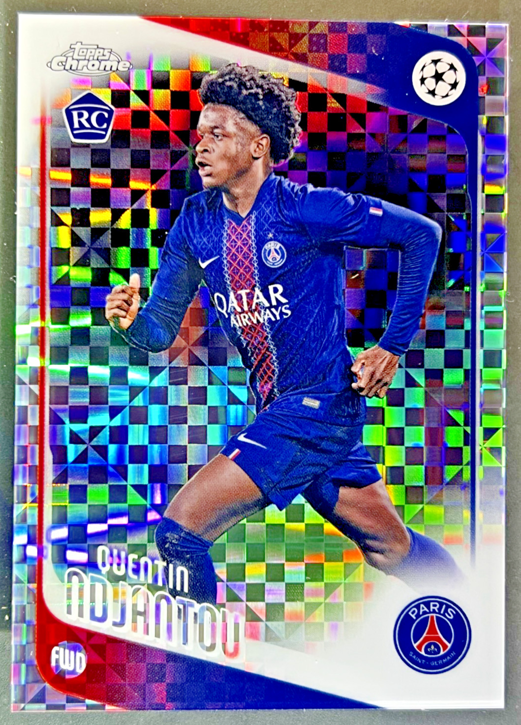 Quentin Ndjantou Rookie 2-Card Lot 2025/26 Chrome X-Fractor, Wonderkids