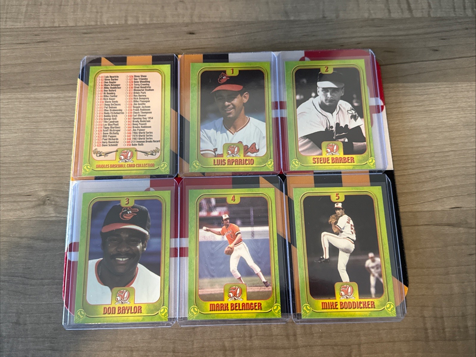 2004 Baltimore Orioles – 50th Anniversary Maryland Lottery Cards – You Pick
