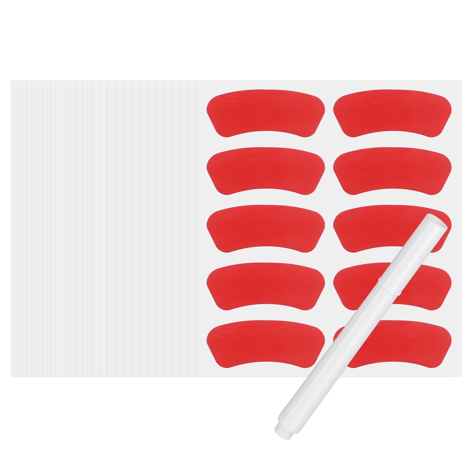 120 Pair Sports Eye Stickers Face Stickers with 1Pcs White Pencil Red