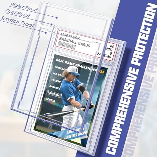100 Acrylic Graded Card Cases 5.1×3.5×0.2inch Trading Card Protector Slab