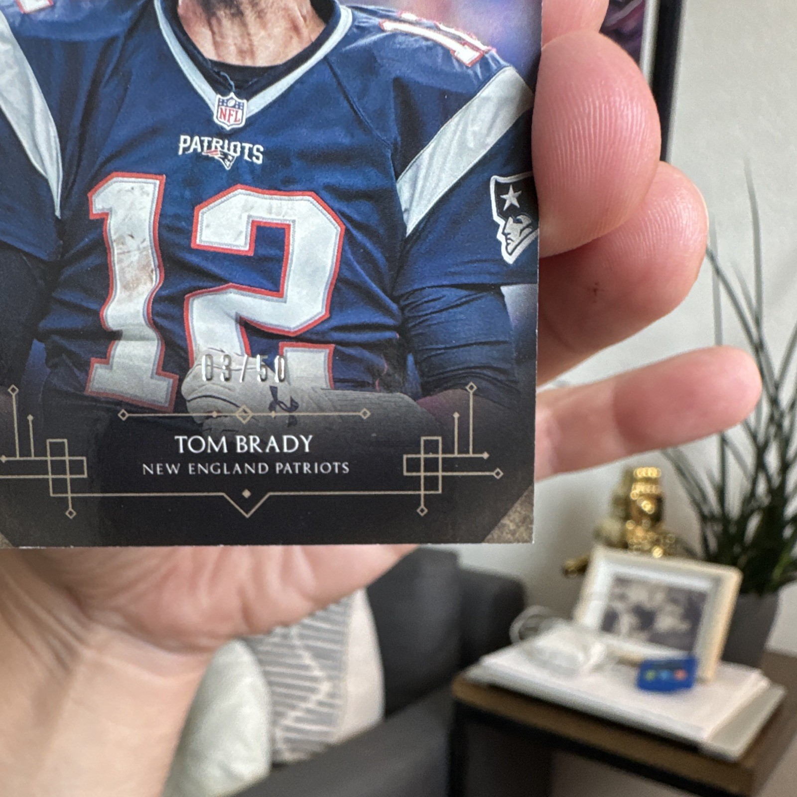2016 Panini Black Friday Football Tom Brady #22 Patriots Serial Numbered /50