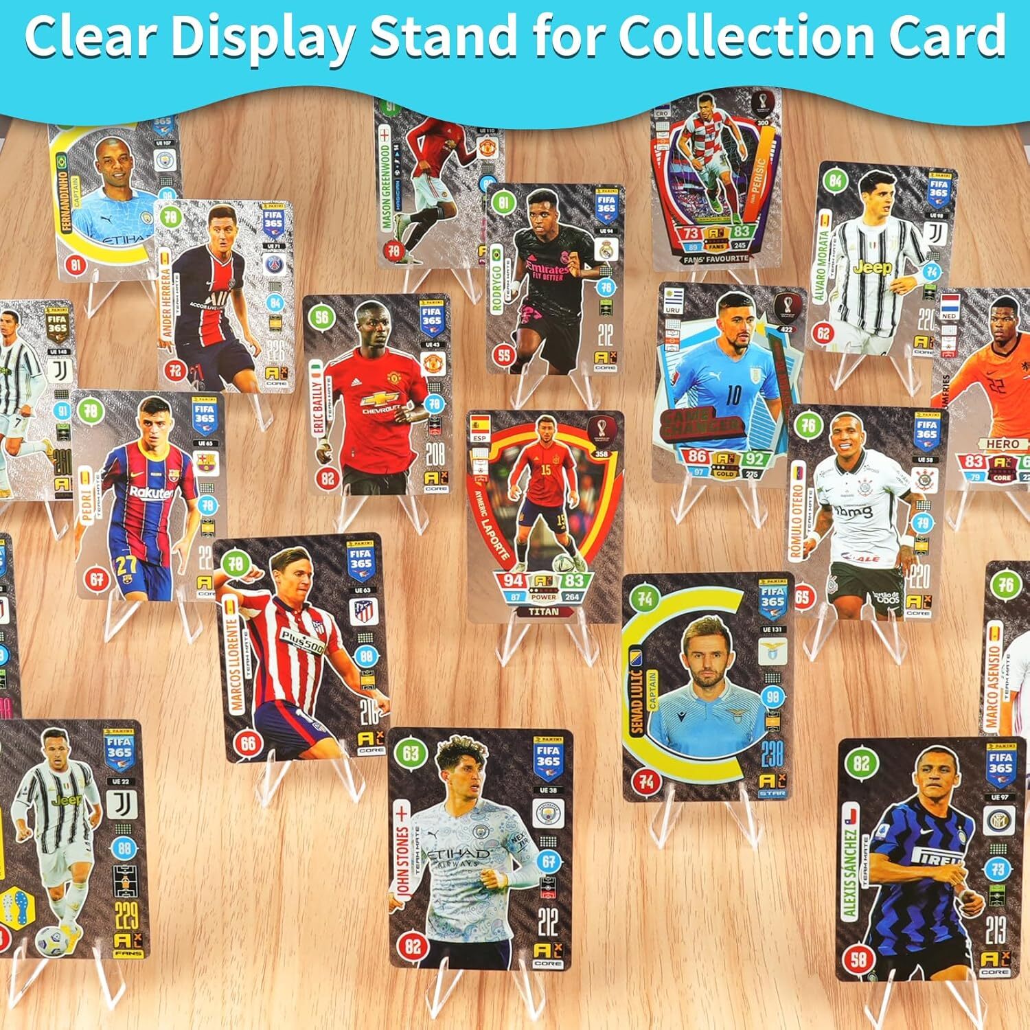 Sturdy Clear Acrylic Display Stands Holder for PSA Graded Cards, Coins 20-100Pcs