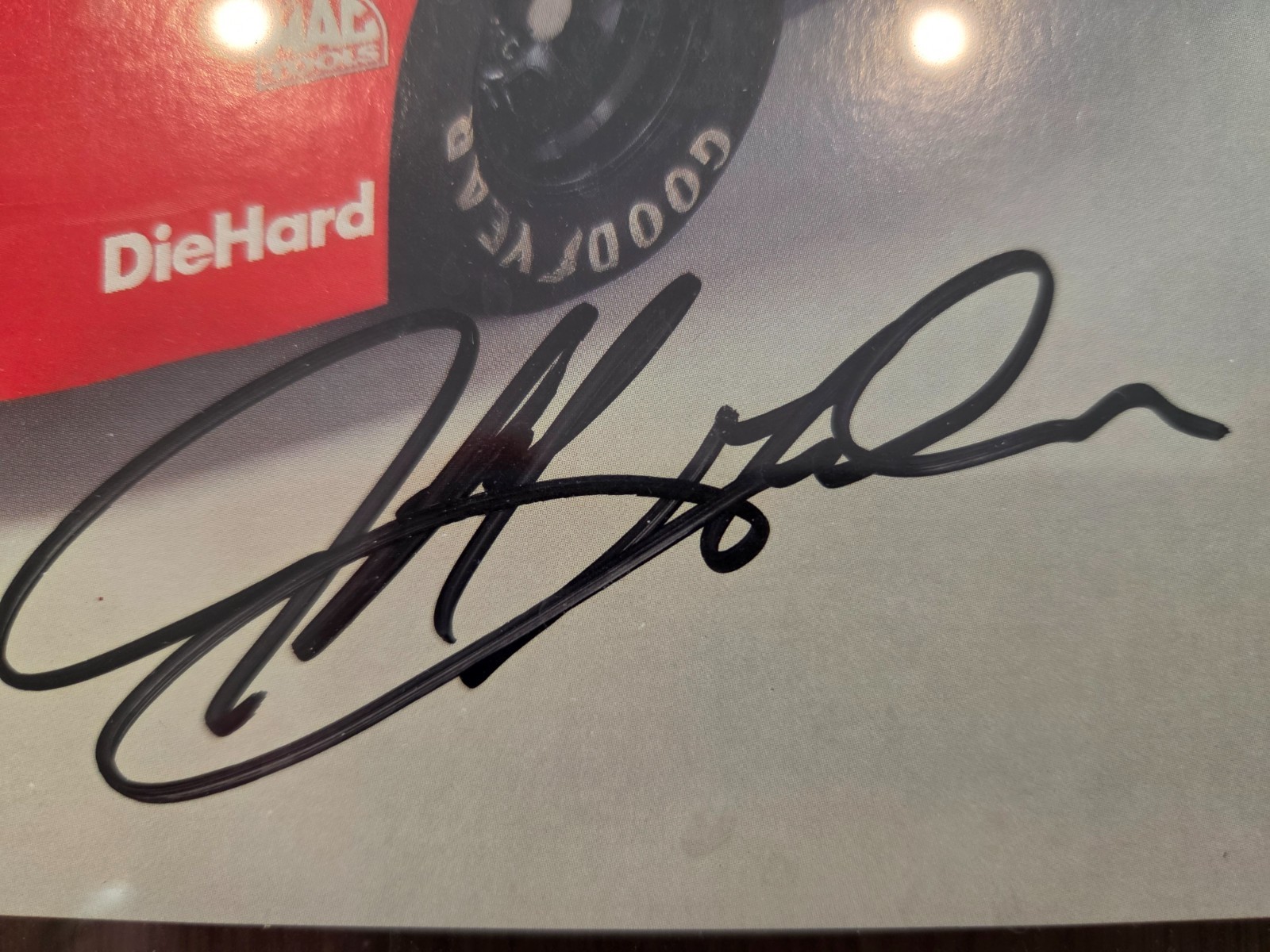 Autographed Vintage Jeff Gordon #24 DuPont Framed NASCAR Promo Photo 11.5×14.5