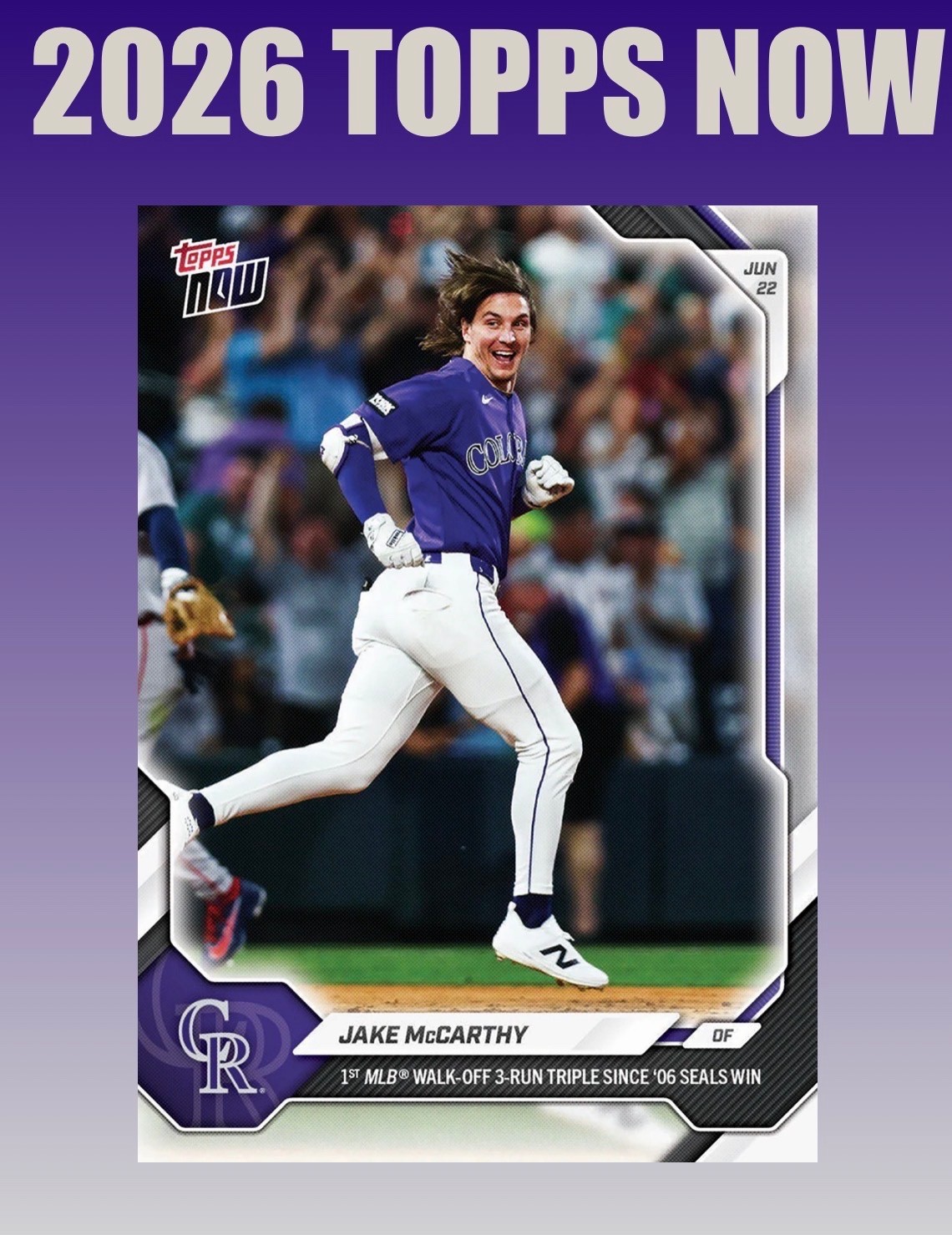💥2026 Topps Now #365💥JAKE McCARTHY Walk Off 3 Run Triple – Presale