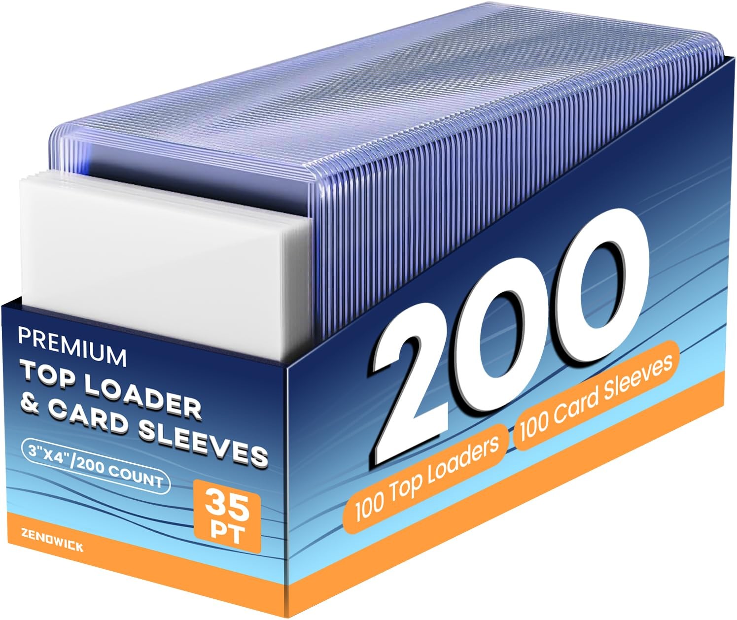 200 Card Sleeves Top Loaders for 100 Hard + 100 Soft Sleeves, Clear