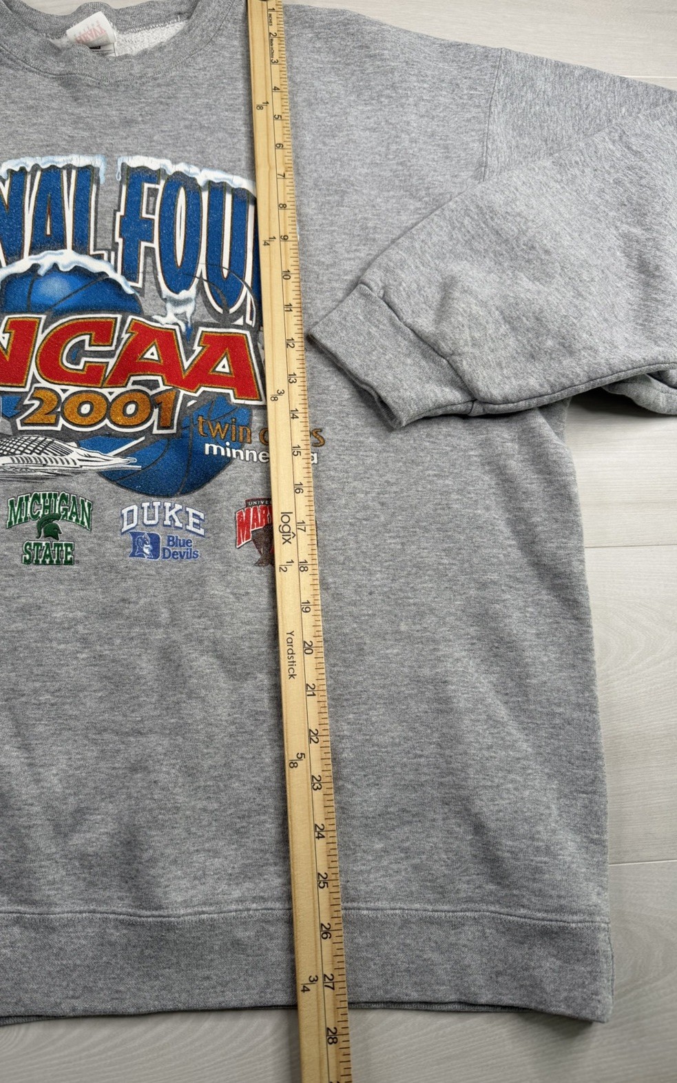 Vtg NCAA Final Four Crewneck Sweatshirt March Madness Twin Cities 2001 Y2K 2XL