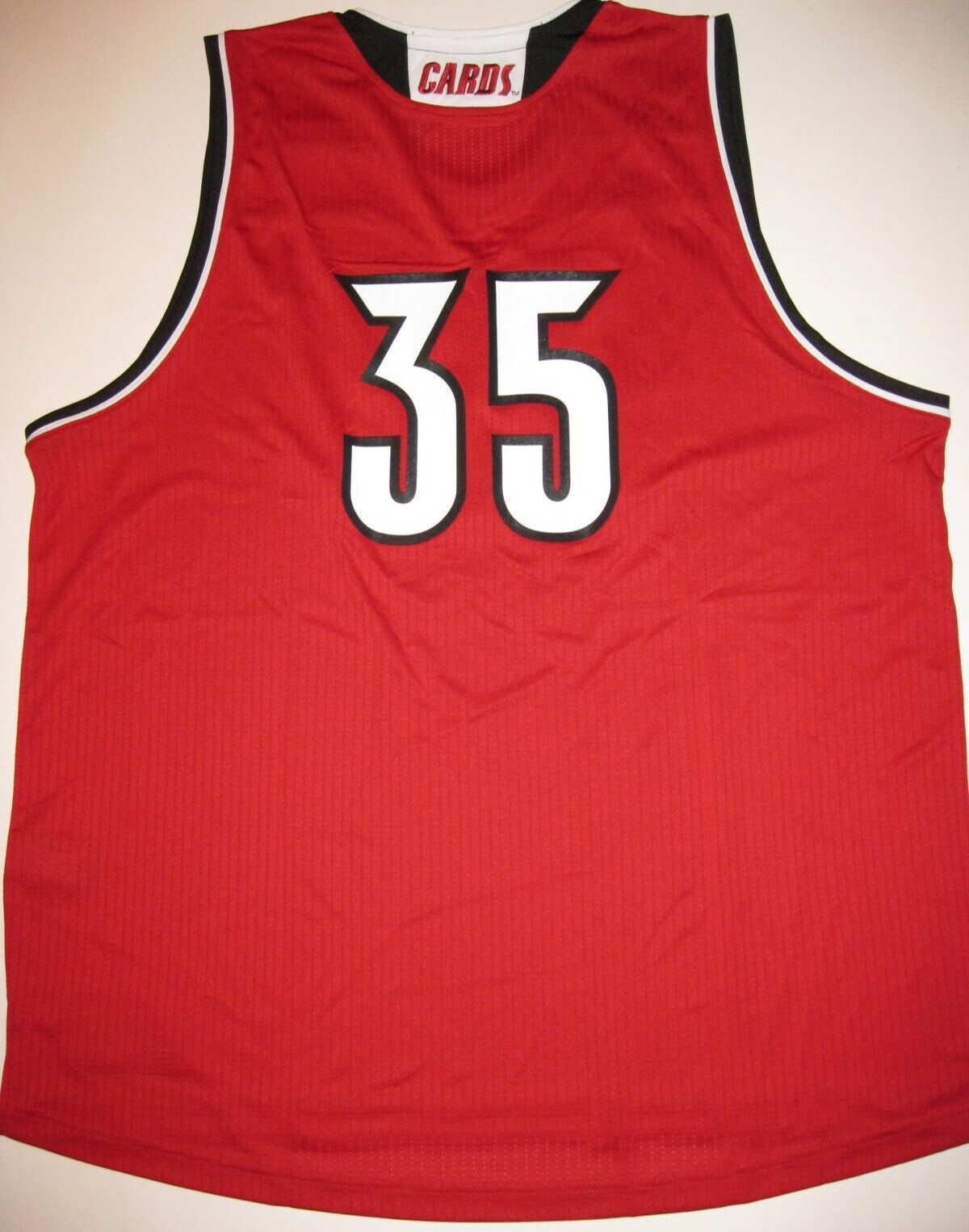Louisville Cards #35 Men’s Adidas Replica Basketball Jersey – Red, White, Black