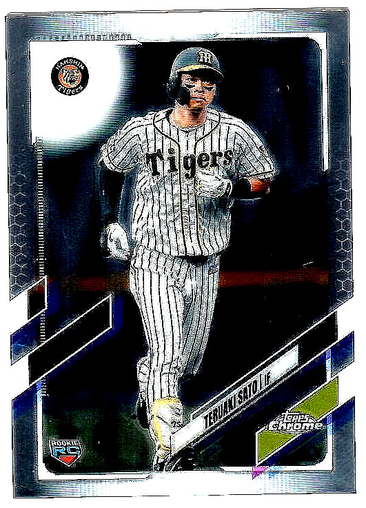 2021 Topps Chrome NPB #31 Teruaki Sato Rookie Card RC – SCRATCHES ON FRONT