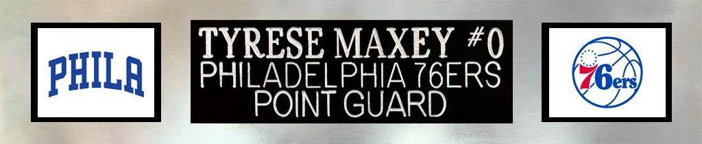 Tyrese Maxey Autographed & Framed Blue Philadelphia Jersey Fanatics Certified