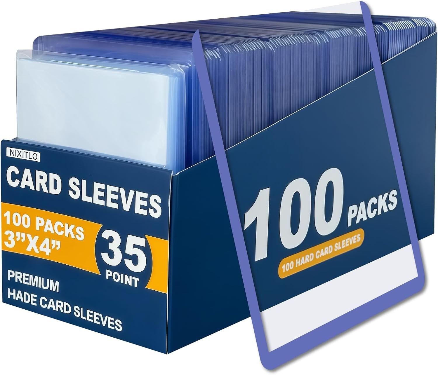 200 Trading Card Sleeves & Holders – 100 Hard 3″x4″ Toploaders + 100 Soft Penny.