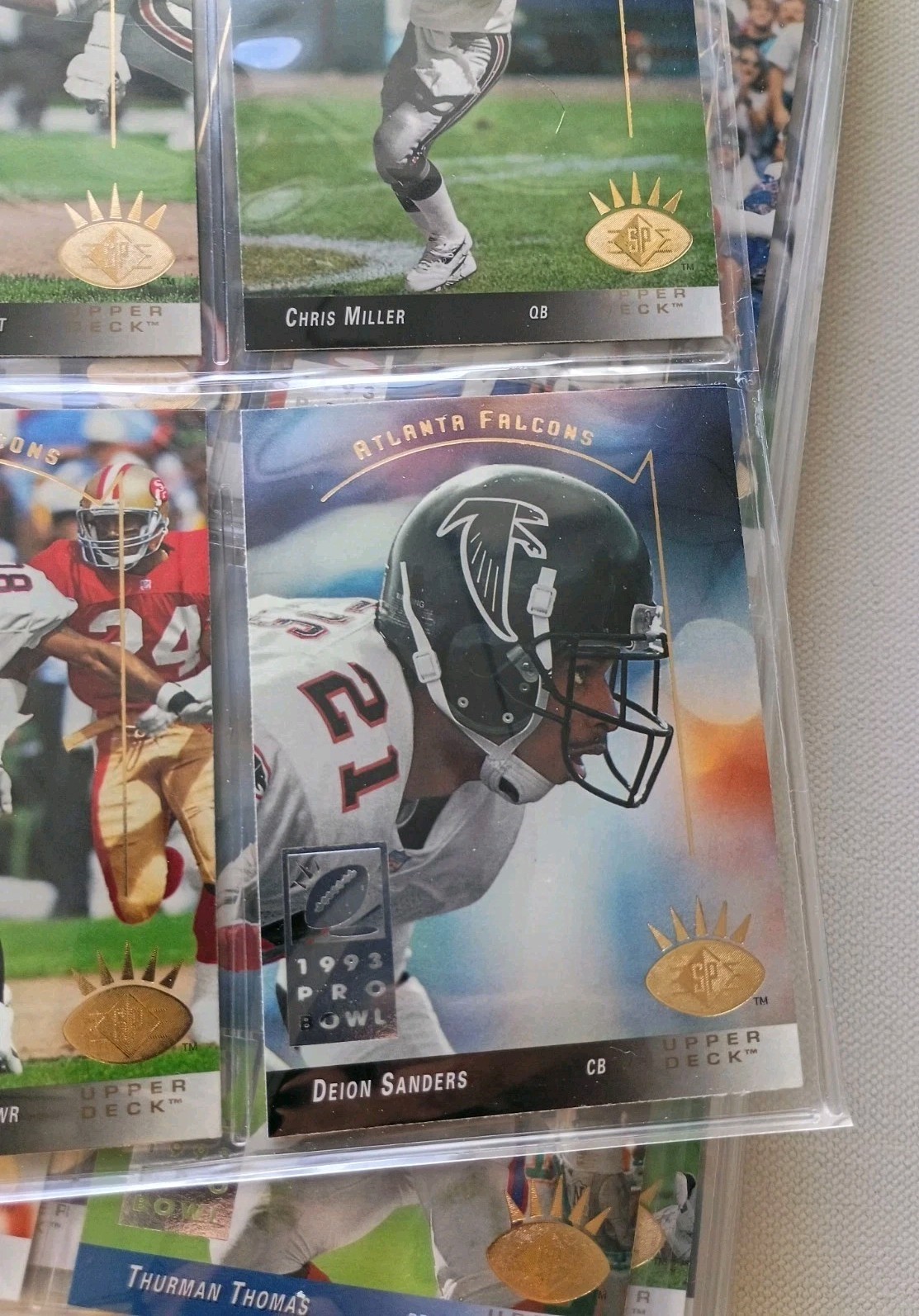 1993 UPPER DECK SP COMPLETE FOOTBALL CARD SET 1-270 NM IN NEW SLEEVES
