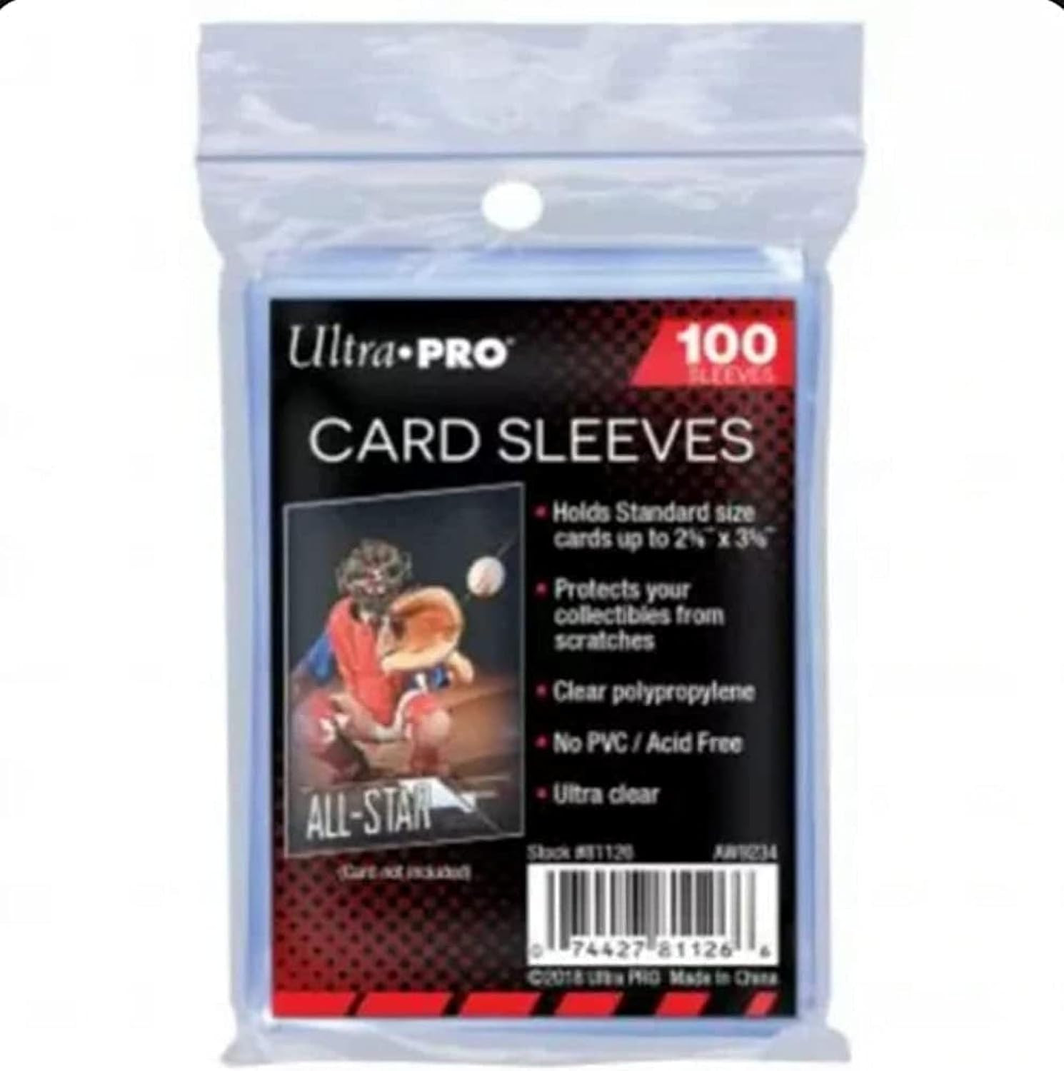 10 (Ten) Pack Lot of 100 Soft Sleeves / Penny Sleeve for Baseball Cards & Other