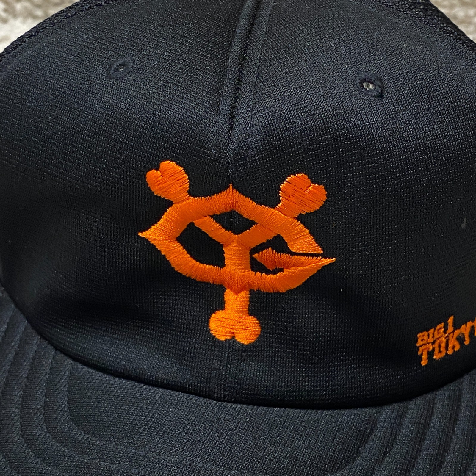 Big1 Tokyo Yomiuri Giants Hat Zipback Mens Black Orange Japan Baseball Mesh Mens